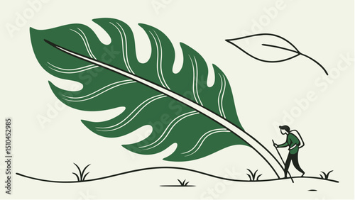 vector illustration of a feather