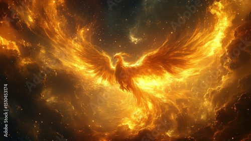 Fiery Phoenix in Cosmic Clouds