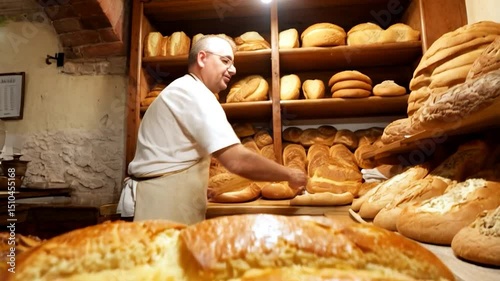 Close-up of a loaf of artisan bread