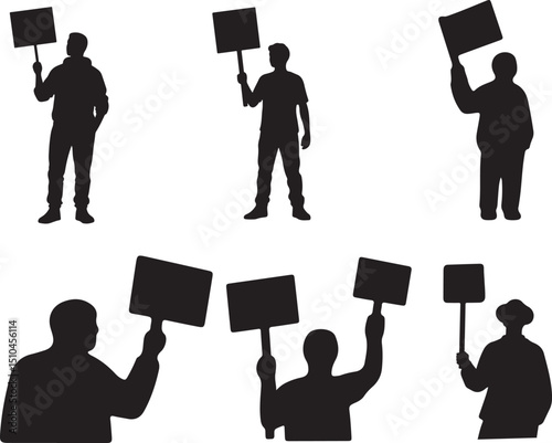 Protestor Holding Sign icon