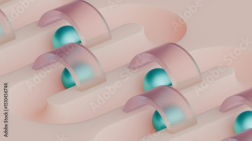 Geometric satisfying blue balls 3d loop