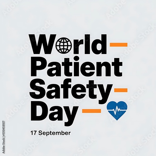 World Patient Safety Day Poster Vector Image Illustration