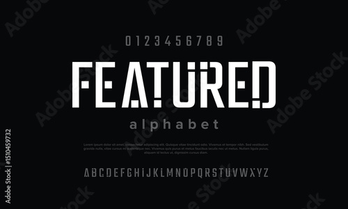 Modern abstract digital tech font. Logo creative font, type, technology, movie, digital, music, movie. Font and illustration in vector format.