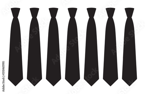 Set of black formal neckties for a sophisticated look.