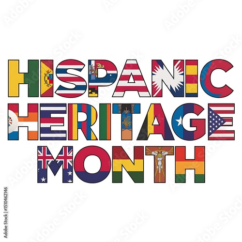 Hispanic Heritage Month Poster Vector Illustration