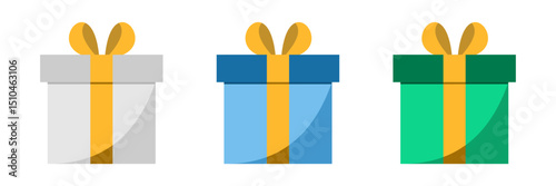 Gift box icon. Gifts and presents for holiday celebration and special sales offer. birthday celebration, special give away pack Isolated birthday 