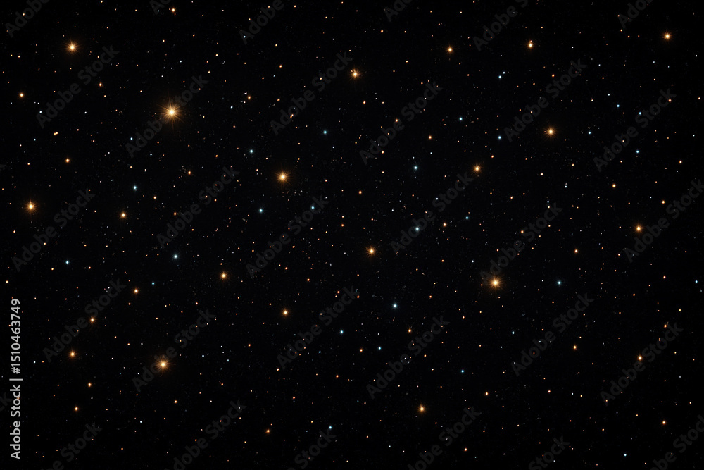 Fototapeta premium Cluster of stars shining brightly in the night sky.