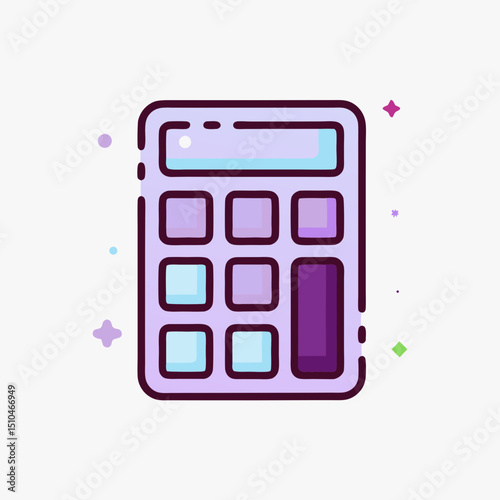 Cute Calculator Icon - Math and Finance Tool Symbol