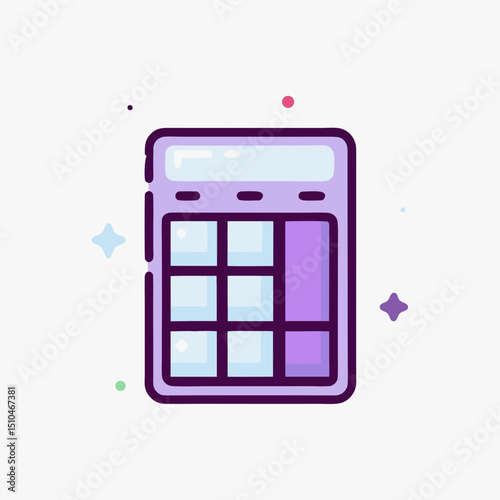 Cute Calculator Icon - Math and Finance Tool Symbol