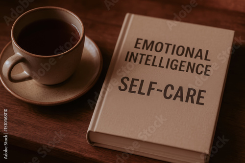 Emotional intelligence and self care support personal growth and well being with warm cup of tea enhancing peaceful moment photo