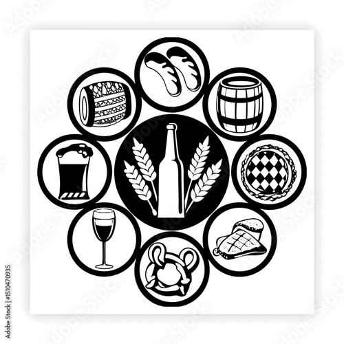 Cute Food and Drink Doodle Elements