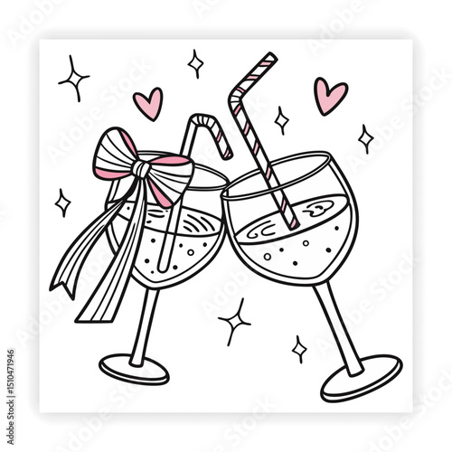 Cute Food and Drink Doodle Elements