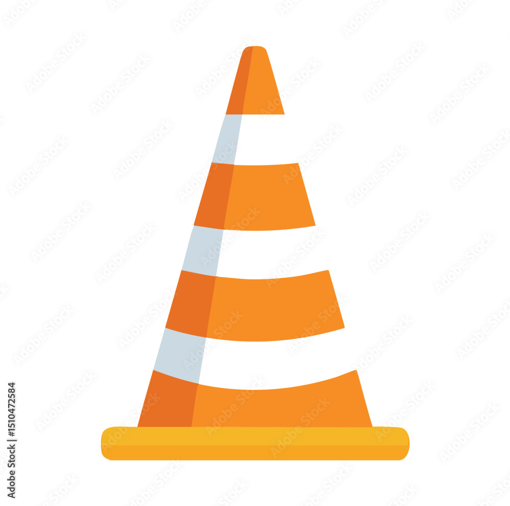Traffic cone safety construction warning sign Traffic cone safety construction warning sign