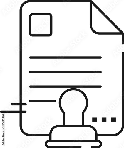 Notary Line Icon
