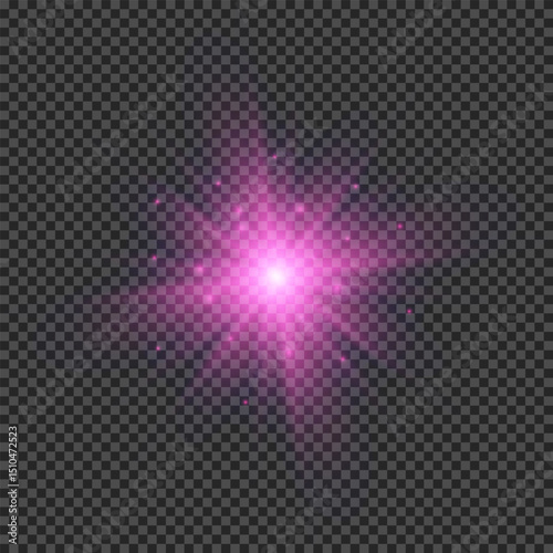 Light effect of purple lens flares