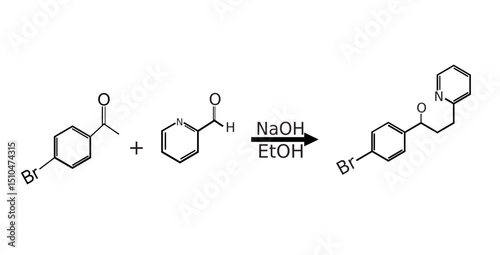 organic synthesis reaction Formation of new compounds containing amine, hydroxyl, or ethyl groups