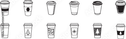 Coffee Cups, Seasonal Takeaway Mug Collection.