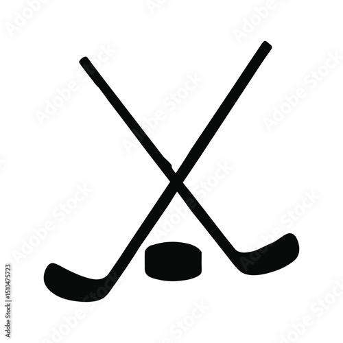 Crossed Hockey Sticks Graphic - Perfect for Sports Fans