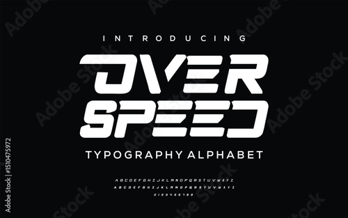 Modern Bold Font Sport Alphabet. Typography urban style fonts for technology, digital, movie logo design. vector illustration