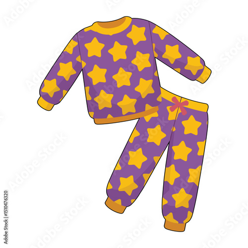 Cute Purple Star Pajamas for Kids - Cozy Sleepwear