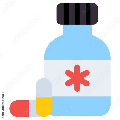 Medical Bottle Pills Healthcare Capsules Pharmacy Treatment Medicine