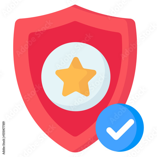 Secure Shield Icon Star Approved Quality Protection Safety Guarantee