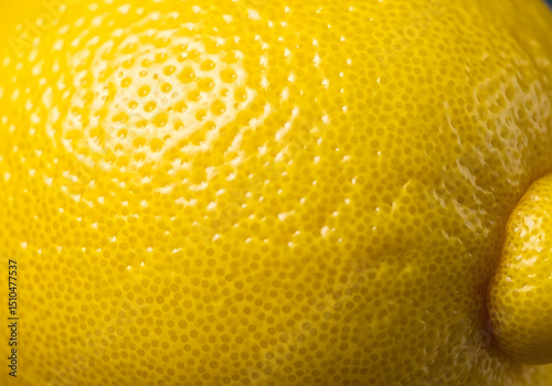 Close up view of textured lemon skin showing detailed surface of fruits with vibrant yellow color