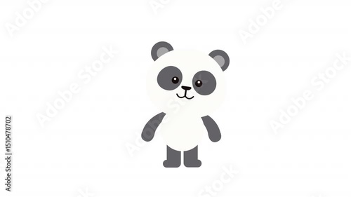 Funny Cute cartoon Panda Alpha Animation