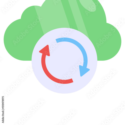 Cloud Data Synchronization Seamless Data Transfer and Backup Illustration