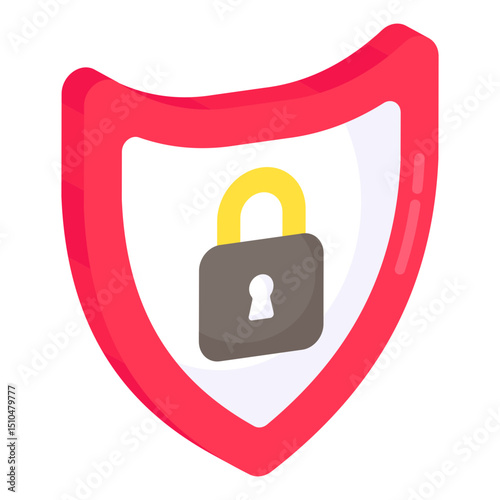 Secure Shield Icon Digital Safety Protection Privacy Lock Graphic