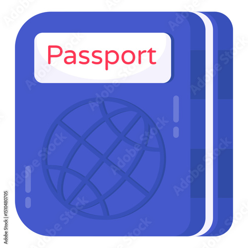 Passport Icon Travel Document Global Citizenship Journey