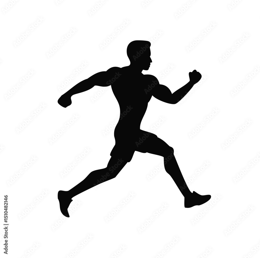 Fototapeta premium running man silhouette