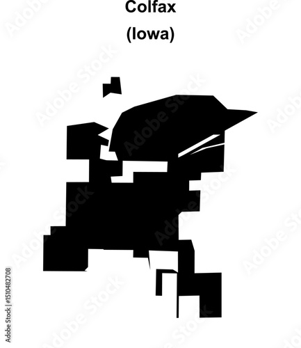 Colfax (Iowa) blank outline map