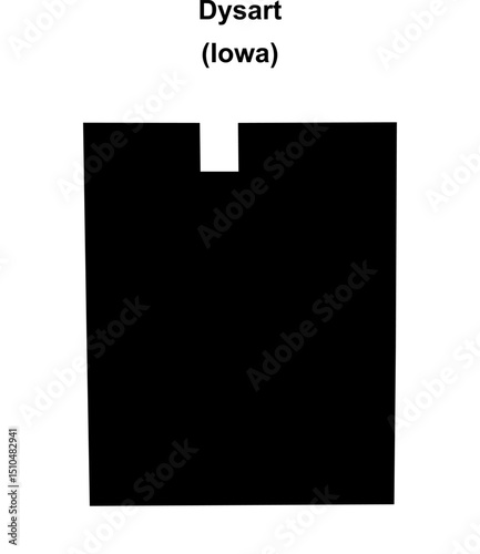 Dysart (Iowa) blank outline map