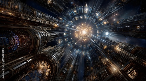 Cosmic cathedral at black hole edge