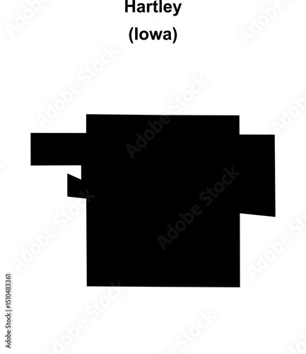 Hartley (Iowa) blank outline map
