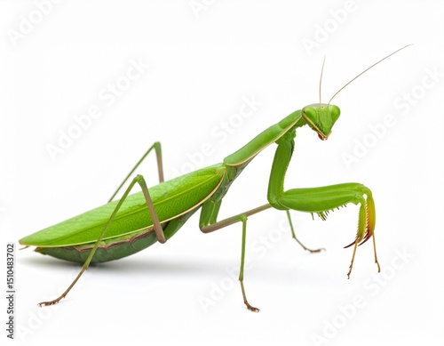 praying mantis isolated on white