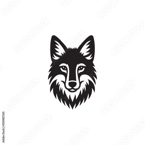 **"Stealthy Coyote Vector Silhouette: Wild Canine Design Featuring Lean Body, Bushy Tail, and Alert Stance in Clean, Minimalist Style for Crafts and Digital Artwork Projects"**
