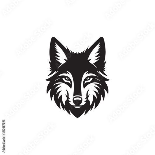 **"Stealthy Coyote Vector Silhouette: Wild Canine Design Featuring Lean Body, Bushy Tail, and Alert Stance in Clean, Minimalist Style for Crafts and Digital Artwork Projects"**
