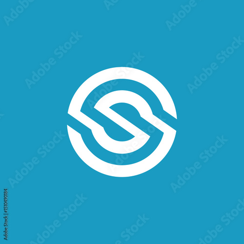 Initial Letter S SS Circle Logo design vector template