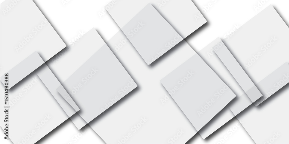 Obraz premium modern gray and white square rectangle shape seamless modern gray triangle technology concept and geometric tile mosic white background design .