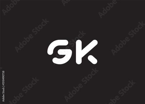 GK Logo Design Creative and Modern Logo Design