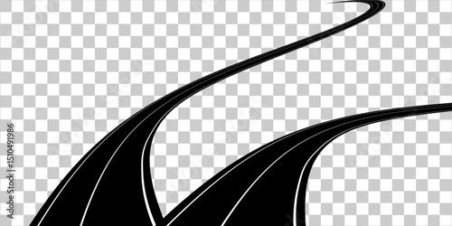 asphalt road, curve highway, vector illustrations. eps 10