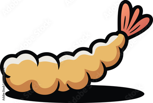 Crispy Shrimp Tempura Illustration
