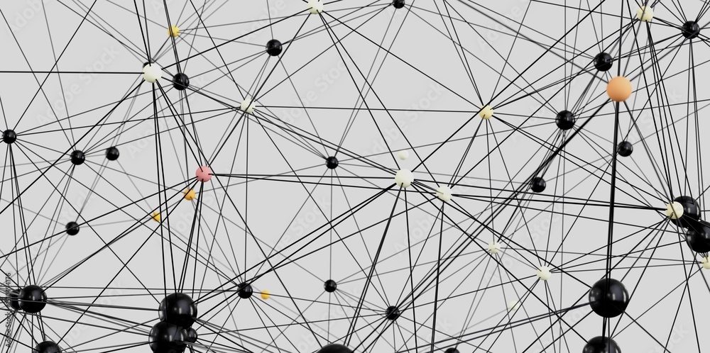 Obraz premium Abstract image of a complex network, ideal for technology, connection, and global concepts.