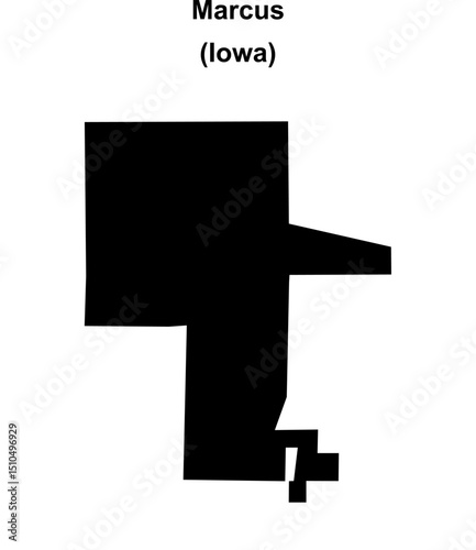 Marcus (Iowa) blank outline map
