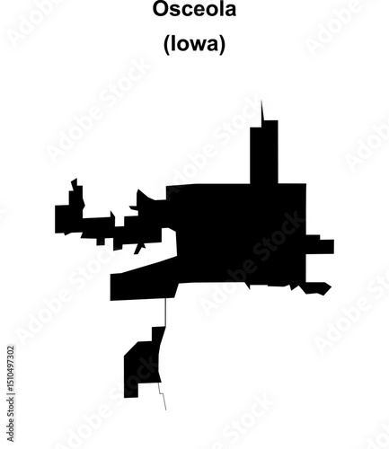 Osceola (Iowa) blank outline map
