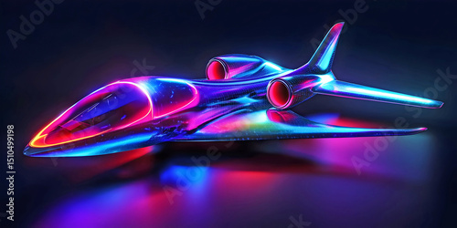 Futuristic Aircraft Design, ai generated.