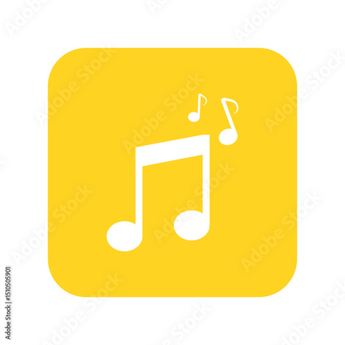 vector music icon on transparent background