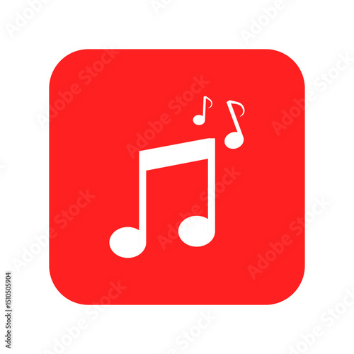 vector music icon on transparent background